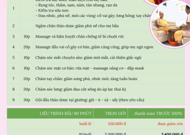 Massage Bầu Khoẻ Đep 90 Phút